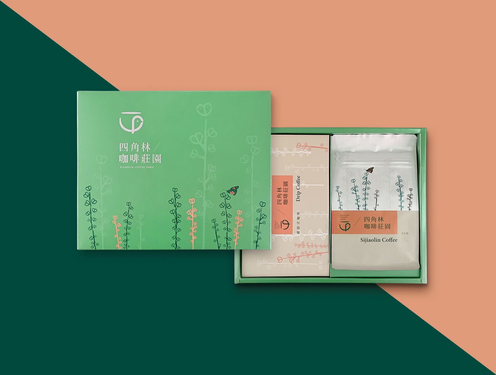 四角林咖啡莊園，臺中市農會，咖啡品牌，咖啡包裝，品牌設計，包裝設計，元創力，禮盒組